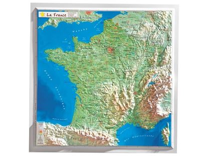 Image de 33994020 CARTE MURALE EN RELIEF France MULTICOLOR