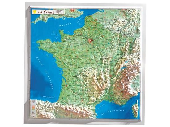 Image sur 33994020 CARTE MURALE EN RELIEF France MULTICOLOR