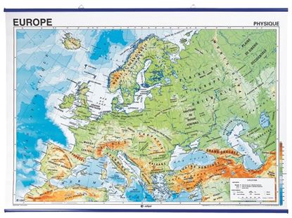 Image de 32323020 CARTE MURALE L'Europe physique et politique MULTICOLOR