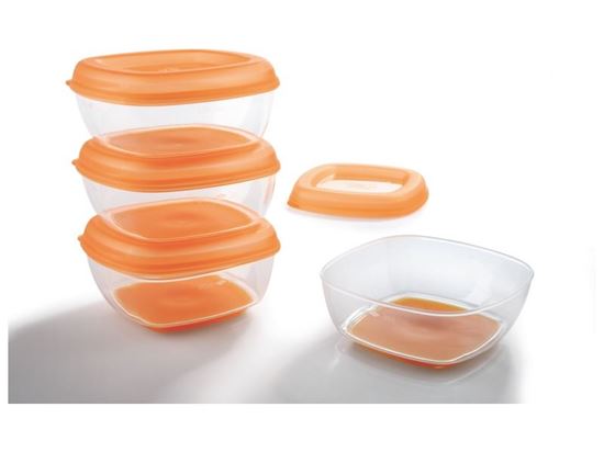 Image sur 41015007 BOÎTES HERMÉTIQUES  4 petits pots ORANGE    