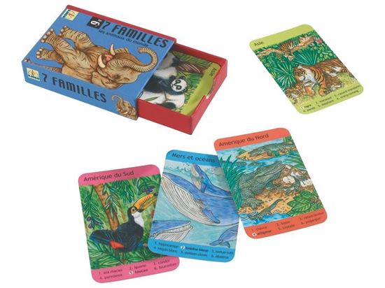Image sur 20613020 JEU DE 7 FAMILLES Les animaux du monde MULTICOLOR