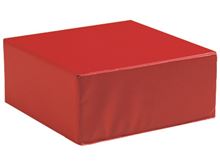 Image sur 1793011 COUSSIN CARRÉ Hauteur 17 cm - Stature 81 à 90 cm ROUGE     