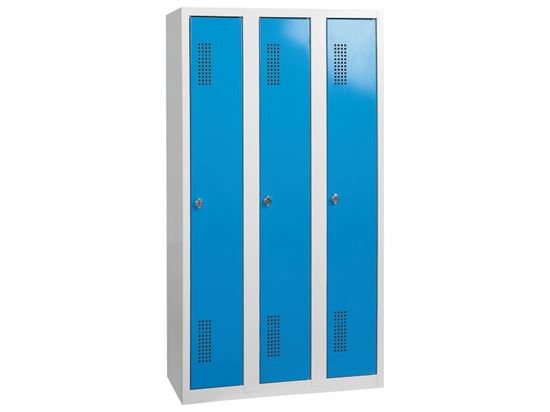 Image sur 30386011 VESTIAIRE/PENDERIE MÉTALLIQUE 3 portes ROUGE     