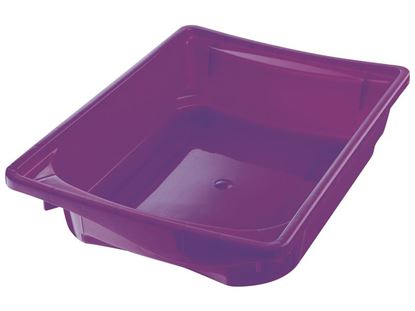 Image de 33322034 BAC DE RANGEMENT en plastique translucide 1 unité, hauteur 9,5 cm VIOLET