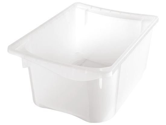 Image sur 33323034 BAC DE RANGEMENT en plastique translucide 2 unités, hauteur 20 cm VIOLET