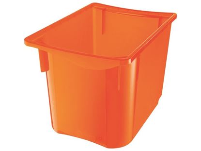 Image de 33324000 BAC DE RANGEMENT en plastique translucide 3 unités, hauteur 31 cm SANS COLOR