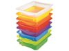 Image sur 33326037 BAC DE RANGEMENT en plastique translucide, avec rails 1 unité, hauteur 9,5 cm VERT CLAIR