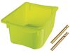 Image sur 33327011 BAC DE RANGEMENT en plastique translucide, avec rails 2 unités, hauteur 20 cm ROUGE