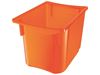 Image sur 33328011 BAC DE RANGEMENT en plastique translucide, avec rails 3 unités, hauteur 31 cm ROUGE