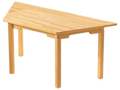 Image de 34561016 TABLE HETRE 100% MASSIF PIETEMENT BOIS - TRAPEZE T00 NATUREL   