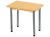 Image sur 34608007 TABLE HETRE 100% MASSIF PIETEMENT METAL - L: 60 cm - l: 60 cm ORANGE    