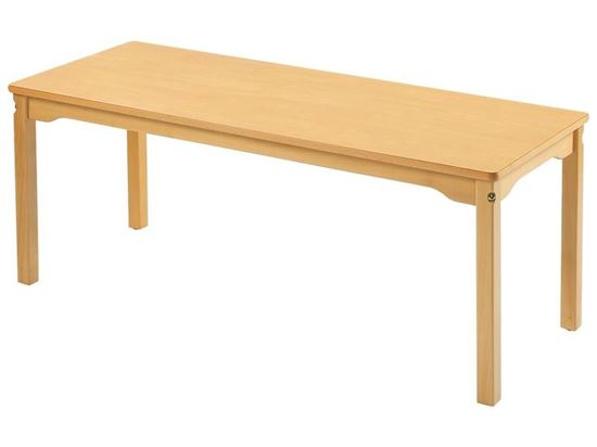 Image sur 34896106 TABLES À PLATEAU STRATIFIÉ PIÉTEMENT BOIS 50 x 130 cm JAUNE     