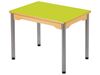 Image sur 34902037 TABLE PLATEAU STRATIFIE AVEC PIETEMENT METAL GRIS - L: 70 cm - l: 50 cm VERT CLAIR