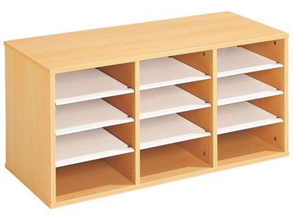 Image de 37000016 MEUBLE TRIPLE H. 51 cm 9 tablettes NATUREL   