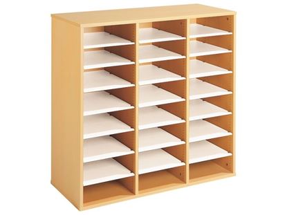 Image de 37003001 MEUBLE TRIPLE H. 102 cm 21 étagères BLANC     