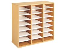 Image sur 37003037 MEUBLE TRIPLE H. 102 cm 21 étagères VERT CLAIR