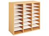 Image sur 37003037 MEUBLE TRIPLE H. 102 cm 21 étagères VERT CLAIR