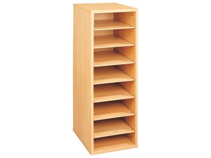 Image de 37056164 MEUBLE SIMPLE H. 102 cm 7 étagères ORANGE CLA