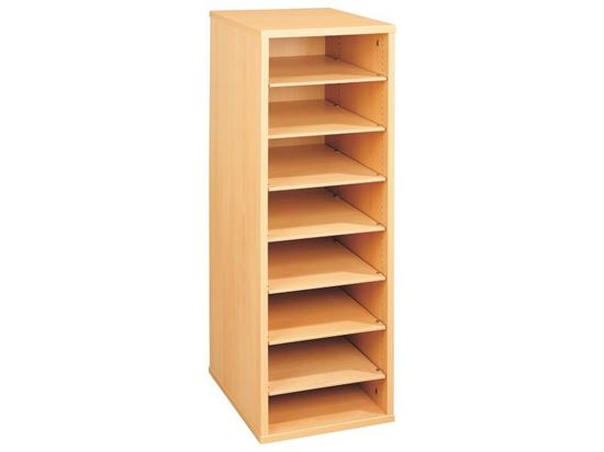Image sur 37056164 MEUBLE SIMPLE H. 102 cm 7 étagères ORANGE CLA