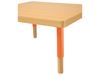 Image sur 38136007 TABLE PLATEAU EN PANNEAU ALVEOLAIRE AVEC PIETEMENT REGLABLE ROND ORANGE    