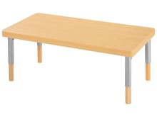 Image sur 38138007 TABLE PLATEAU EPAIS EN PANNEAU ALVEOLAIRE AVEC PIETEMENT REGLABLE 120 x 60 cm ORANGE    