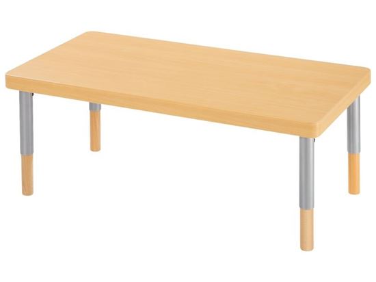 Image sur 38138007 TABLE PLATEAU EPAIS EN PANNEAU ALVEOLAIRE AVEC PIETEMENT REGLABLE 120 x 60 cm ORANGE    