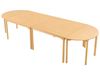 Image sur 38184016 GRANDE TABLE DE REUNION OVALE - PLATEAU STRATIFIÉ AVEC PIETEMENT BOIS NATUREL   