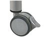 Image sur 38531010 TABLE OBLONG - PLATEAU STRATIFIE AVEC PIETEMENT EN METAL GRIS A ROULETTES BEIGE     