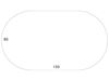 Image sur 38537007 TABLE OBLONG - PLATEAU STRATIFIE DE COULEUR NATUREL AVEC PIETEMENT EN METAL ORANGE    