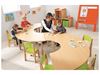 Image sur 38706037 TABLE PLATEAU STRATIFIE AVEC PIETEMENT EN BOIS - L: 60 cm - l: 50 cm VERT CLAIR