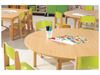 Image sur 43000016 TABLE PLATEAU MÉLAMINÉ PIÉTEMENT BOIS 60x60 T1 NATUREL   