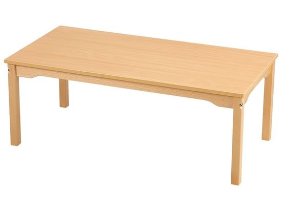 Image sur 43003016 TABLE PLATEAU MÉLAMINÉ PIÉTEMENT BOIS 120x60 T1 NATUREL   