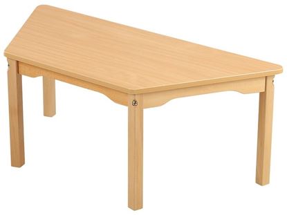 Image de 43009016 TABLE PLATEAU MÉLAMINÉ PIÉTEMENT BOIS TRAPEZE T1 NATUREL   