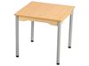 Image sur 43018006 TABLE PLATEAU MÉLAMINÉ PIÉTEMENT MÉTAL 60x60 T1 GRIS      