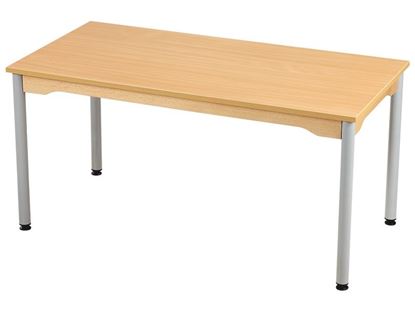 Image de 43021006 TABLE PLATEAU MÉLAMINÉ PIÉTEMENT MÉTAL 120x60 T1 GRIS      