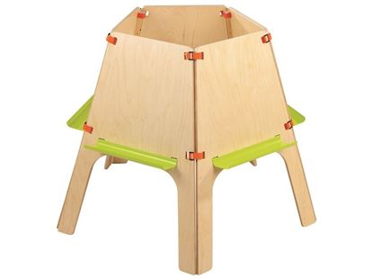 Image de 41909016 CHEVALET Poly pour 5 enfants NATUREL   