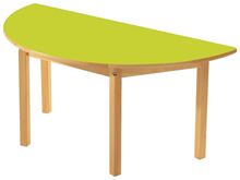 Image sur 42093002 TABLE PLATEAU STRATIFIÉ AVEC PIÉTEMENT EN BOIS BLEU      