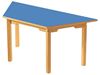 Image sur 42100106 TABLE PLATEAU STRATIFIÉ AVEC PIÉTEMENT BOIS JAUNE     