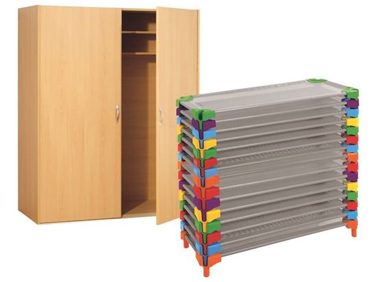 Image sur 42364020 MAXI LOT MEUBLE DE RANGEMENT + 15 COUCHETTES MULTICOLOR