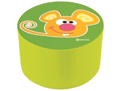 Image de 42423169 POUF DÉCOR Les animaux La souris VERT / VER