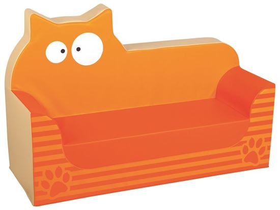 Image sur 44865007 BANQUETTE Hauteur d'assise 25 cm Chat ORANGE    
