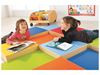 Image sur 4503167 COUSSIN CARRÉ Hauteur 12 cm BEIGE/BLEU