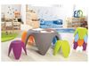 Image sur 45133059 TABLE + 4 TABOURETS Flora T1 BLEU/BLEU 
