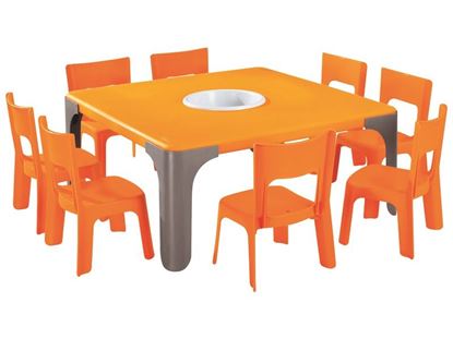 Image de 45327007 MAXI LOT TABLE D'ACTIVITÉS CARRÉE Lou taille moyenne ORANGE    