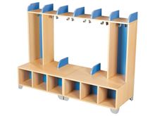Image sur 45506002 VESTIAIRE DROIT Zip Zap Avec colonnes et casiers BLEU      