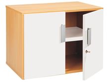 Image sur 45739001 MEUBLES PORTES BATTANTES H. 51 cm 2 portes, 1 étagère BLANC     