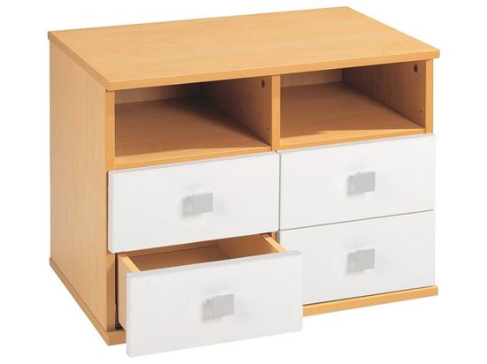 Image sur 45743037 MEUBLE À TIROIRS H. 51 cm. 4 tiroirs VERT CLAIR