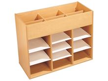 Image sur 45882037 MEUBLE DOUBLE ACCÈS H.81cm,  8 étagères VERT CLAIR