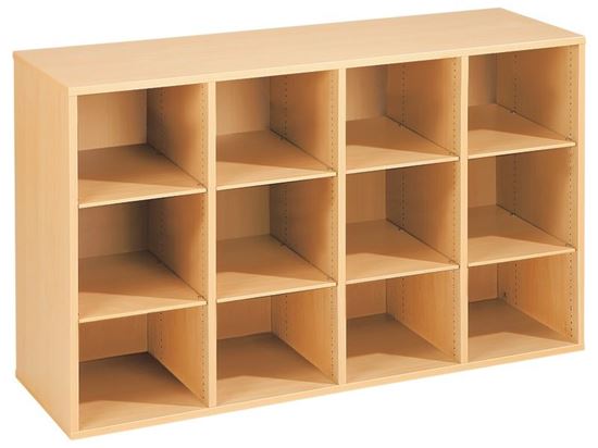 Image sur 45883001 MEUBLE QUADRUPLE H.81 cm, 12 étagères BLANC     