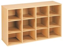 Image sur 45883037 MEUBLE QUADRUPLE H.81 cm, 12 étagères VERT CLAIR